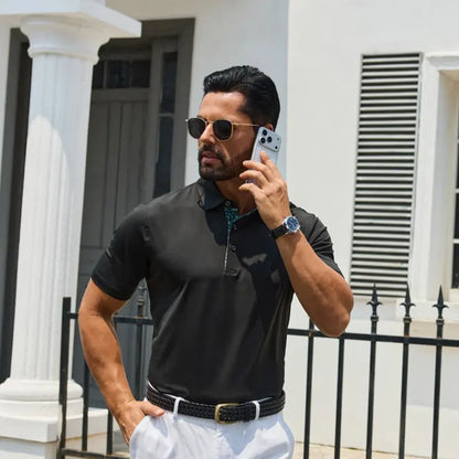 Men's Polo Shirts, Comfortable Short Sleeve Casual Fit, Classic Collared Polo Shirts for Work, Golf, Travel & Everyday Wear