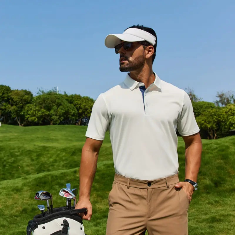Men's Polo Shirts, Comfortable Short Sleeve Casual Fit, Classic Collared Polo Shirts for Work, Golf, Travel & Everyday Wear